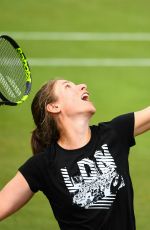 JOHANNA KONTA Practices at Aorangi Practice Courts in Wimbledon 07/04/2018