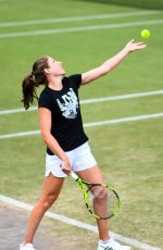 JOHANNA KONTA Practices at Aorangi Practice Courts in Wimbledon 07/04/2018