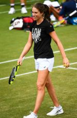 JOHANNA KONTA Practices at Aorangi Practice Courts in Wimbledon 07/04/2018