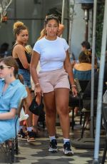 JORDYN WOODS at Zinque Cafe in West Hollywood 07/20/2018