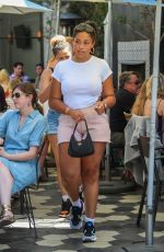 JORDYN WOODS at Zinque Cafe in West Hollywood 07/20/2018