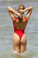 JOY CORRIGAN in Swimwear on the Beach in Miami 07/14/2018