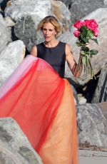 JULIA ROBERTS on the Set of a Photoshoot on the Beach in Malibu 07/20/2018