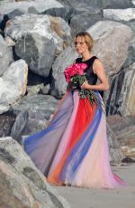 JULIA ROBERTS on the Set of a Photoshoot on the Beach in Malibu 07/20/2018