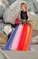 JULIA ROBERTS on the Set of a Photoshoot on the Beach in Malibu 07/20/2018