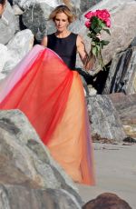 JULIA ROBERTS on the Set of a Photoshoot on the Beach in Malibu 07/20/2018