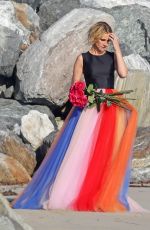 JULIA ROBERTS on the Set of a Photoshoot on the Beach in Malibu 07/20/2018