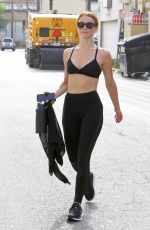 JULIANNE HOUGH in Tights Leaves Dance Class in Los Angeles 07/17/2018