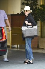 JULIANNE MOORE Leaves Her Hotel in Los Angeles 07/19/2018