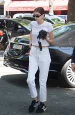 KAIA GERBER Arrives at Saint Laurent Office in Paris 07/02/2018