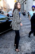KAIA GERBER Arrives at Vogue Dinner Party in Paris 07/03/2018