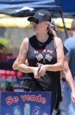 KALEY CUOCOC Riding a Trike Bike at a Park in Los Angeles 07/16/2018