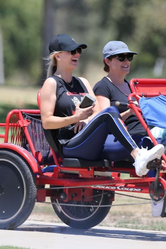 KALEY CUOCOC Riding a Trike Bike at a Park in Los Angeles 07/16/2018