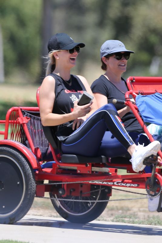 KALEY CUOCOC Riding a Trike Bike at a Park in Los Angeles 07/16/2018