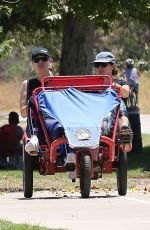 KALEY CUOCOC Riding a Trike Bike at a Park in Los Angeles 07/16/2018