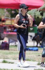 KALEY CUOCOC Riding a Trike Bike at a Park in Los Angeles 07/16/2018