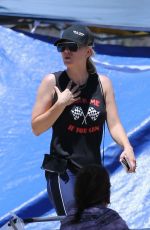 KALEY CUOCOC Riding a Trike Bike at a Park in Los Angeles 07/16/2018