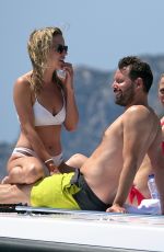 KARLIE KLOSS in Bikini at a Boat in Capri 07/20/2018