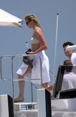 KARLIE KLOSS in Bikini at a Boat in Capri 07/20/2018