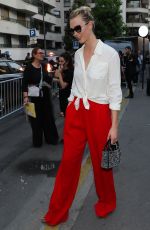 KARLIE KLOSS Leaves Peter Dundas Show at Paris Fashion Week 07/02/2018