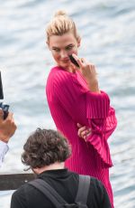 KARLIE KLOSS on the Set of a Photoshoot in Paris 07/03/2018