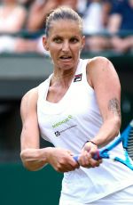 KAROLINA PLISKOVA at Wimbledon Tennis Championships in London 07/06/2018