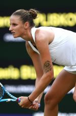 KAROLINA PLISKOVA at Wimbledon Tennis Championships in London 07/06/2018