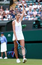 KAROLINA PLISKOVA at Wimbledon Tennis Championships in London 07/06/2018