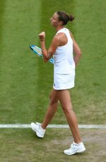 KAROLINA PLISKOVA at Wimbledon Tennis Championships in London 07/06/2018