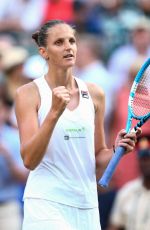 KAROLINA PLISKOVA at Wimbledon Tennis Championships in London 07/06/2018