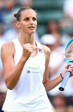 KAROLINA PLISKOVA at Wimbledon Tennis Championships in London 07/06/2018