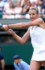 KAROLINA PLISKOVA at Wimbledon Tennis Championships in London 07/06/2018