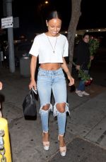 KARRUECHE TRAN in Ripped Jeans Leaves Delilah in West Hollywood 07/01/2018