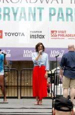 KATHARINE MCPHEE Rehearsing for Broadway in the Park at Bryant Park in New York 07/12/2018