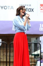 KATHARINE MCPHEE Rehearsing for Broadway in the Park at Bryant Park in New York 07/12/2018