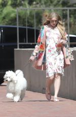 KATHRYN NEWTON Out With Her Dog in Beverly Hills 07/17/2018