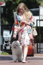 KATHRYN NEWTON Out With Her Dog in Beverly Hills 07/17/2018