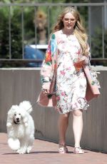 KATHRYN NEWTON Out With Her Dog in Beverly Hills 07/17/2018