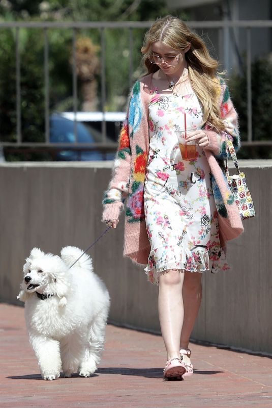 KATHRYN NEWTON Out With Her Dog in Beverly Hills 07/17/2018