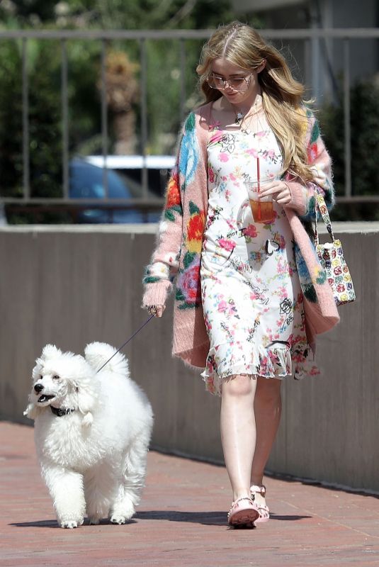 KATHRYN NEWTON Out With Her Dog in Beverly Hills 07/17/2018