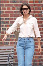 KATIE HOLMES in Jeans Out and About in New York 07/26/2018