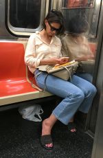 KATIE HOLMES on Subway in New York 07/26/2018