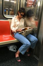 KATIE HOLMES on Subway in New York 07/26/2018