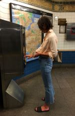 KATIE HOLMES on Subway in New York 07/26/2018