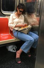 KATIE HOLMES on Subway in New York 07/26/2018