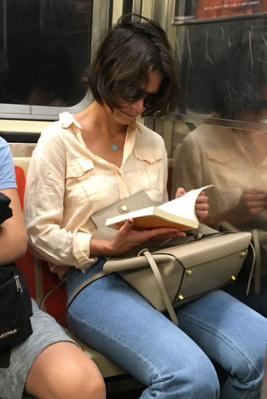 KATIE HOLMES on Subway in New York 07/26/2018