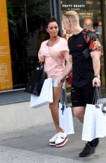KATIE PRICE and Kris Boyson Shopping at Harvey Nichols and Selfridges in Manchester 07/28/2018