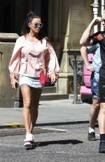 KATIE PRICE and Kris Boyson Shopping at Harvey Nichols and Selfridges in Manchester 07/28/2018