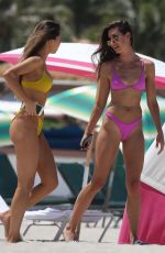 KAYLEE RICHARDS and BRITT RAFUSON in Bikinis at a Beach in Miami 07/09/2018