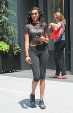 KELLY GALE in Leggings Out in New York 07/16/2018